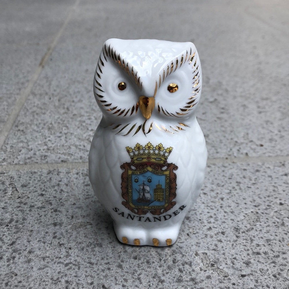 Ceramic Owl Figurine Santander, Spain
